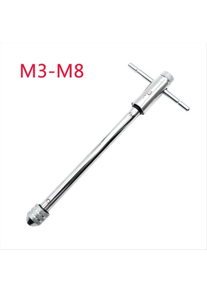 5 M3-M8 3mm-8mm Iplik Metrik Fişine Sahip Uzun Ayarlanabilir Gümüş T-Koltuk Musluk Anahtarı (Yurt Dışından) indirimleri