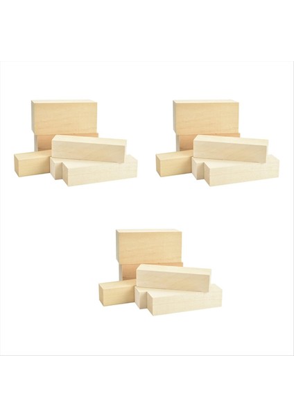 3x Basswood Oyma Ahşap Doğal Boşluklar Balsa Ahşap Ahşap Edilmemiş Oyma Blok Oyma Boşluklar Zanaat Için (Yurt Dışından)
