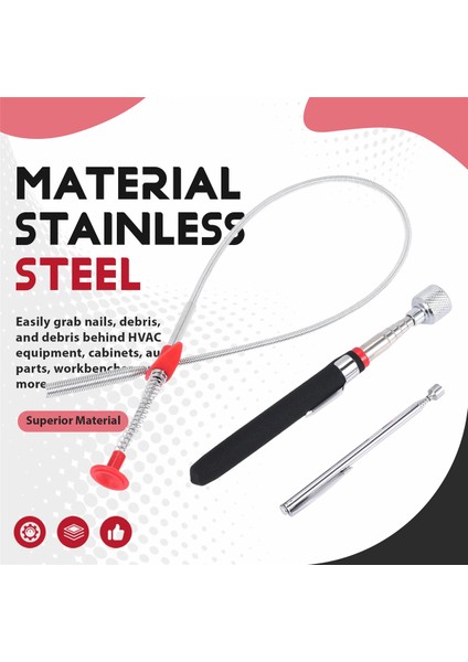 3 Paket Pick-Up Aracı Seti Manyetik Pick-Up Araçları Teleskoping Mıknatıs Pikap Araçları Bükülebilir Eğrisi Grabber (Yurt Dışından) fırsatları