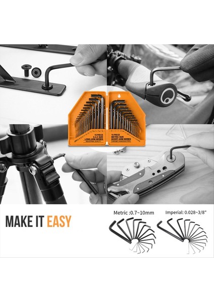 30 Parçalı Hex Anahtar Set Ball Anahtarı Metric Inç Hex Aracı Alçakgönüllü Anahtar Anahtarı (Yurt Dışından) modelleri