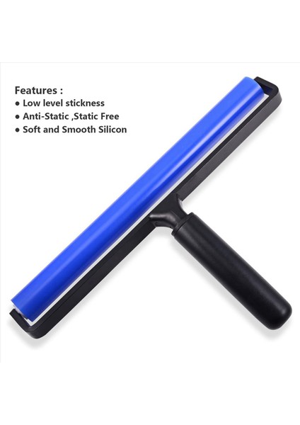 2pcs 12 Inç Genişliğinde Silikon Yumuşak Kauçuk Yapıştırma Silindiri Squegee Haddeleme Tekerleği Anti-Statik Yapışkan Deadener Otomotiv (Yurt Dışından) fırsatları