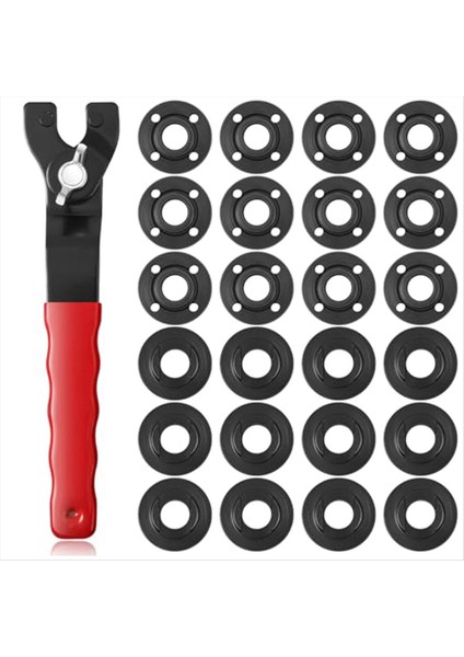 25PCS Açı Somun Açısı Öğütücü Anahtar Kiti 5/8 Inç -11 Flanş Metal Kilit Somun Anahtarı Dewalt/makita Kırmızı ile Uyumlu (Yurt Dışından)