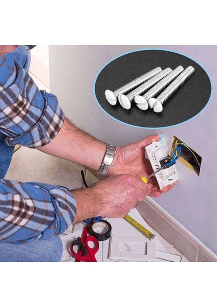 120 Pcs Beyaz Duvar Plakası Vidaları 1 Inç Uzunluğunda 6-32 Iplikler Anahtar Kapağı Vidaları Oval Başlık Freze Yuvası Vidaları Duvar (Yurt Dışından) fırsatları