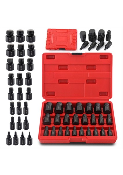 25 Adet Kırık Baş Cıvata Vidası Kaplı Ekstraktör Kırık Saplamaları Çıkarmak Için Hasarlı Cıvata Ekstraktör Seti Cıvatalar Soket Vidaları (Yurt Dışından)