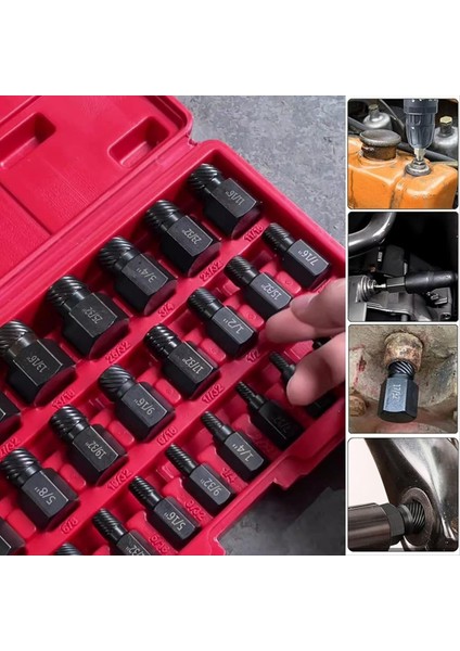 25 Adet Kırık Baş Cıvata Vidası Kaplı Ekstraktör Kırık Saplamaları Çıkarmak Için Hasarlı Cıvata Ekstraktör Seti Cıvatalar Soket Vidaları (Yurt Dışından) fiyatları