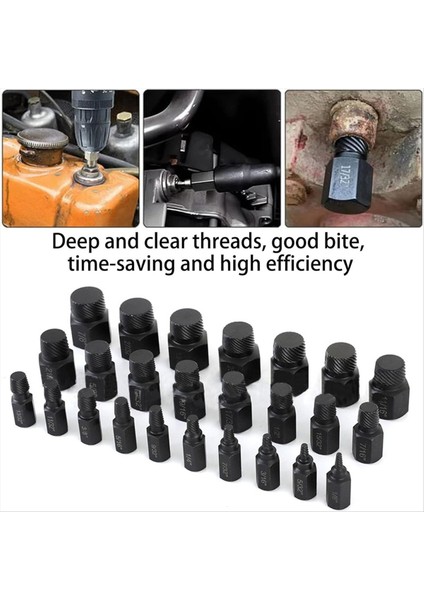 25 Adet Kırık Baş Cıvata Vidası Kaplı Ekstraktör Kırık Saplamaları Çıkarmak Için Hasarlı Cıvata Ekstraktör Seti Cıvatalar Soket Vidaları (Yurt Dışından) modelleri