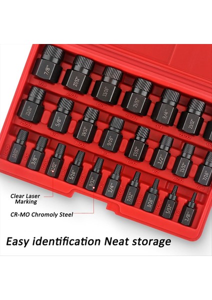 25 Adet Kırık Baş Cıvata Vidası Kaplı Ekstraktör Kırık Saplamaları Çıkarmak Için Hasarlı Cıvata Ekstraktör Seti Cıvatalar Soket Vidaları (Yurt Dışından) fırsatları