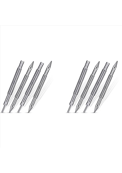 8x Tırnak Seti ve Menteşe Pimi Aracı Çift Kafa Çivi Punch Menteşe Pimi Çıkarma Aracı Çekiçsiz Yay Yumruk Seti (Yurt Dışından)