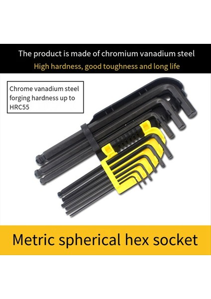 9 Arada Top-Uç Hex Anahtar Seti Altıgen Tornavida Alet Seti Kare Anahtar Erik Altıgen Anahtarı (Yurt Dışından) modelleri