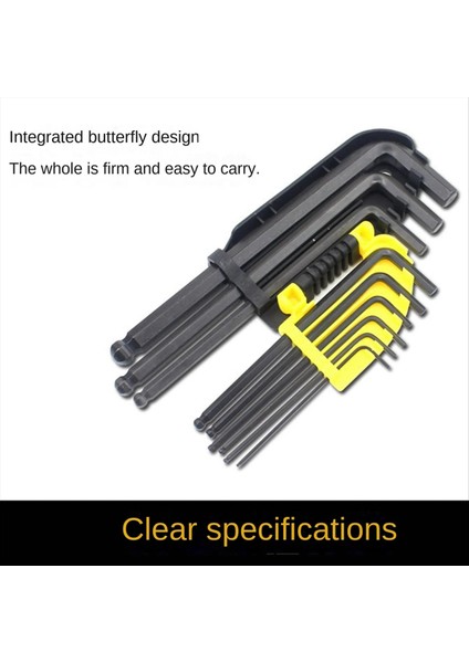9 Arada Top-Uç Hex Anahtar Seti Altıgen Tornavida Alet Seti Kare Anahtar Erik Altıgen Anahtarı (Yurt Dışından) fırsatları