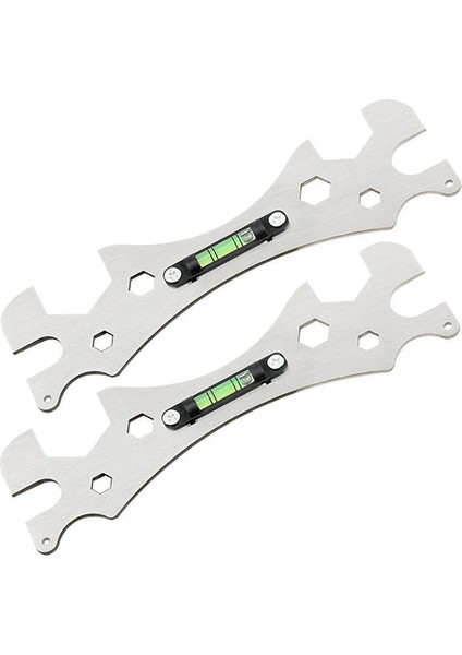 Yatay Duş Musluk Montajlı Özel Anahtar Aracı Banyo Çok Fonksiyonlu Anahtar Ölçekli Araç Kiti 2pcs (Yurt Dışından)