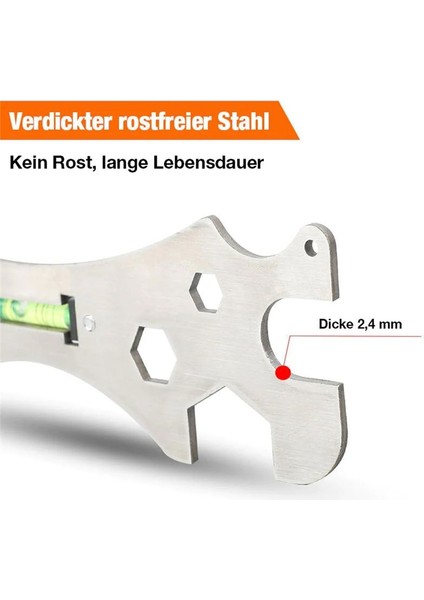 Yatay Duş Musluk Montajlı Özel Anahtar Aracı Banyo Çok Fonksiyonlu Anahtar Ölçekli Araç Kiti 2pcs (Yurt Dışından) fiyatları