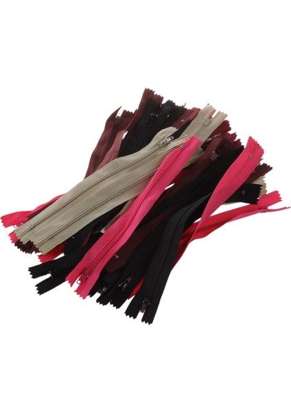 50 Çeşitli Elbise Döşeme Zanaat Naylon Metal Kapalı Açık Uçlu Fermuarlar (Yurt Dışından)