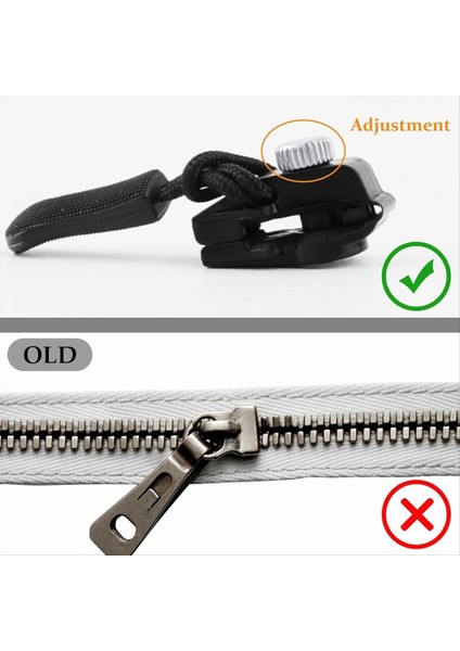 Fermuar Onarım Yedek Kiti 12 Adet Evrensel Anında Fermuar Sabitleme Slayt Diş Vidası Kafaları 3 Farklı Boyutlar (Yurt Dışından) fiyatları