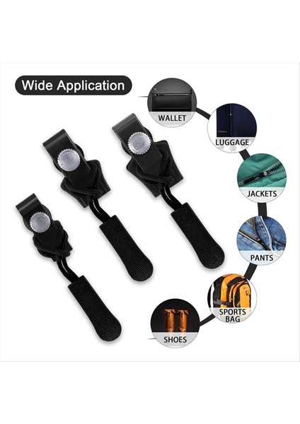 Fermuar Onarım Yedek Kiti 12 Adet Evrensel Anında Fermuar Sabitleme Slayt Diş Vidası Kafaları 3 Farklı Boyutlar (Yurt Dışından) indirimleri