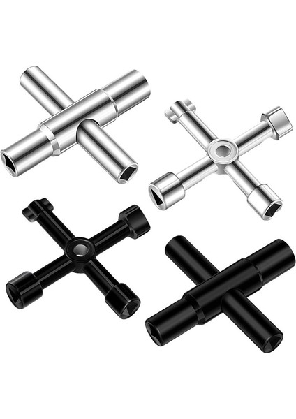 4 Yol Sillcock Anahtar Su Anahtar Seti 1/4in 9/32IN 5/16IN 11/32IN Sillcock Su Anahtarı Elektrikli Dolap Anahtarları Gaz Ölçer Anahtarı (Yurt Dışından)