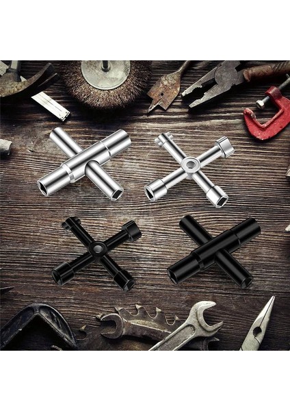 4 Yol Sillcock Anahtar Su Anahtar Seti 1/4in 9/32IN 5/16IN 11/32IN Sillcock Su Anahtarı Elektrikli Dolap Anahtarları Gaz Ölçer Anahtarı (Yurt Dışından) fırsatları