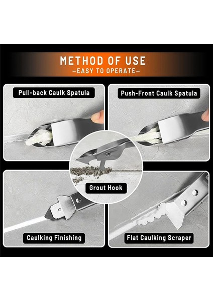 Kazanma Aracı Kiti Paslanmaz Çelik Grout Sökme Aracı Mutfak Banyo Zemin Penceresi Için 4&#39 Ü 1 Karo Kalafat Çıkma Aracı (Yurt Dışından) indirimleri