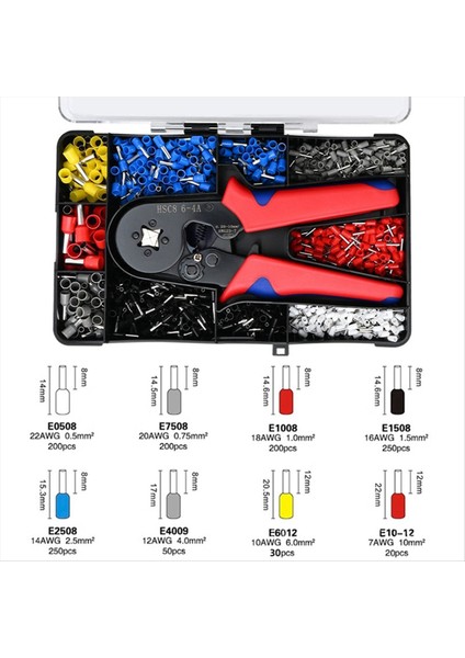 Suçlama Pensesi Hsc8 6-4A Tübüler Terminal Zarif Saklama Kutusu Sabit Teli Mini Kıvılcım Araçları Elektrik Kiti (Yurt Dışından) indirimleri
