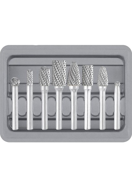 Karbür Burr Seti 1/4 Inç Shank 8pc Kalıp Öğütücü Bitler Döner Dosya Metal Ahşap Kaynak Beton Taş Taşlama (Yurt Dışından)