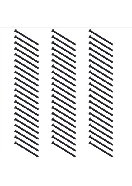 M3 x 45MM Alaşımlı Çelik Altı Soket Düğmesi Kafa Siyah 60 Pcs (Yurt Dışından)