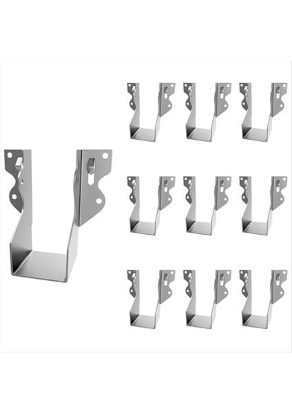 10 Adet Güçlü Kravat Braketleri LU24 2x4 Kiriş Askısı Galvanizli Yüz Montaj Kiriş Askıları Ahşap Kasırga Bağları Kiriş Bağları (Yurt Dışından)