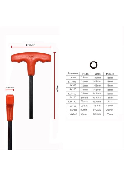 Düz Kafalı T-Şekilli Kırmızı Saplı 10 Adet Altıgen Anahtar Seti H2-H10 Anahtar Karartılmış Demir Çerçeve (Yurt Dışından) modelleri