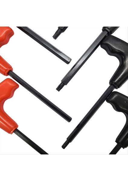 Düz Kafalı T-Şekilli Kırmızı Saplı 10 Adet Altıgen Anahtar Seti H2-H10 Anahtar Karartılmış Demir Çerçeve (Yurt Dışından) indirimleri