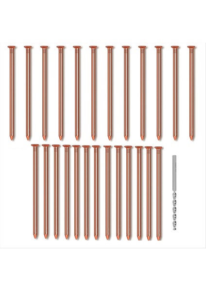 25PCS Ağaç Kütükleri Için Bakır Çivi 3 14 Inç Uzunluğunda Saf Bakır Çivi Ağaç Için Güdük Tırnaklarını Çıkarmak Için Matkap Ucu ile Döküm (Yurt Dışından)