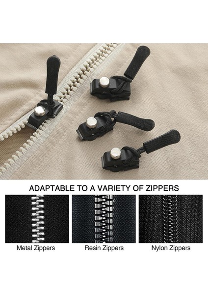 Evrensel Fermuar Onarım Kiti Fermuar Kaydırıcı - Ceketler Bagaj Çantalar Sırt Çantaları Için Anında Fermuar Çekme Değiştirme (Yurt Dışından) indirimleri