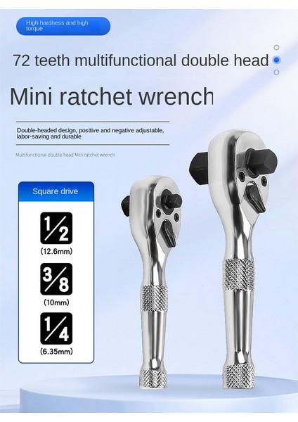 72 Diş Çırpma Soketi Anahtarı Mini 3/8inch 1/2inch Çift Uçlu Tork Anahtarı Spanner Çubuk Tornavida Bit Aracı (Yurt Dışından) fiyatları