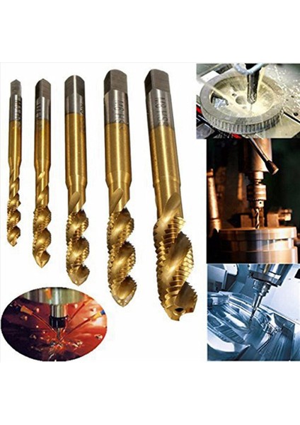 Spiral Sivri Musluklar Dokunma Iplik Oluşturma Hss 10 Adet Metrik Spiral Yivli Makine Vidası Musluk M3 M4 M5 M6 M8 (Yurt Dışından) modelleri