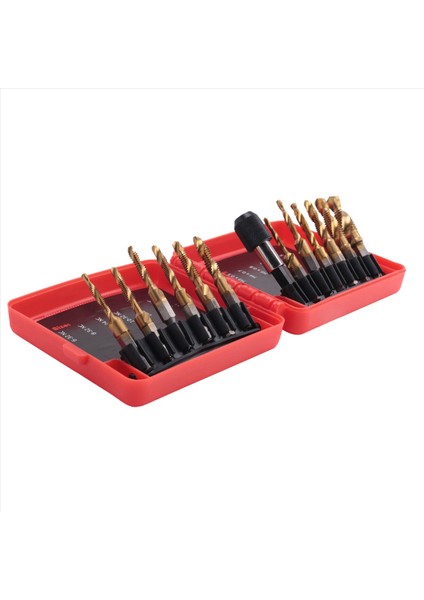 Titanyum Kombinasyon Matkap Bit Bit Seti 13PCS Sae ve Metrik Tap Bitler Kiti Vida Iplik Döşeme Dokunma Çarpıştırma (Yurt Dışından) fiyatları