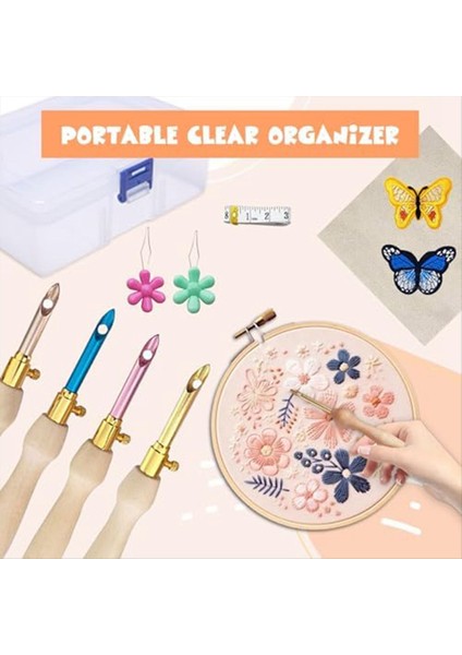 35PCS Yumruk Iğne Kiti Yumruk Iğne Aleti Ayarlanabilir Yumruk Iğne Nakış Kitleri Nakış Ipi Dikiş Yeni Başlayanlar Için (Yurt Dışından) indirimleri