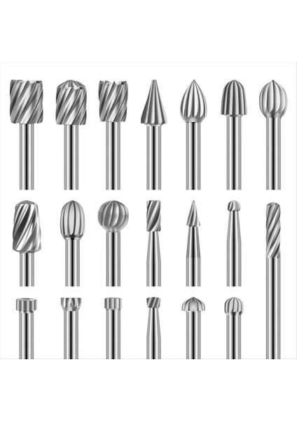 Gravür Yönlendirici Bit Oyma Bitleri 20 Adet Döner Alet Aksesuarları Döner Bitler (Yurt Dışından)