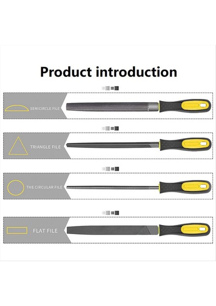 19 Adet Düz Dosya Yarı Dairesel Dosya Dairesel Dosya Üçgen Dosya ve Iğne Dosyası ile Metal Çelik Dosya Öğütme Aracı (Yurt Dışından) fiyatları