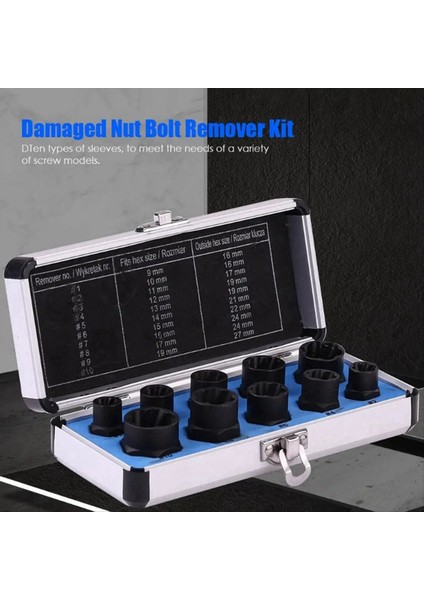 10 Adet Somun Çıkarıcı Seti Kırık Vidalı Somun Kaldırma Aracı Seti Makine Onarım Kombinasyon Aracı Seti (Yurt Dışından) fırsatları