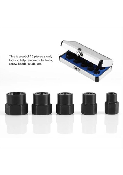 10 Adet Somun Çıkarıcı Seti Kırık Vidalı Somun Kaldırma Aracı Seti Makine Onarım Kombinasyon Aracı Seti (Yurt Dışından) indirimleri