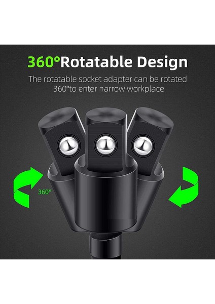 Sağ Açılı Matkap Adaptörü 4 Arada Darbe Matkap Ucu Uzantısı 360 ° Döndürülebilir 1/4 3/8 1/2in Darbe Sınıfı Soket Adaptör Seti (Yurt Dışından) fiyatları
