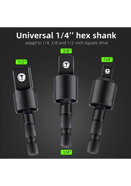 Sağ Açılı Matkap Adaptörü 4 Arada Darbe Matkap Ucu Uzantısı 360 ° Döndürülebilir 1/4 3/8 1/2in Darbe Sınıfı Soket Adaptör Seti (Yurt Dışından) modelleri