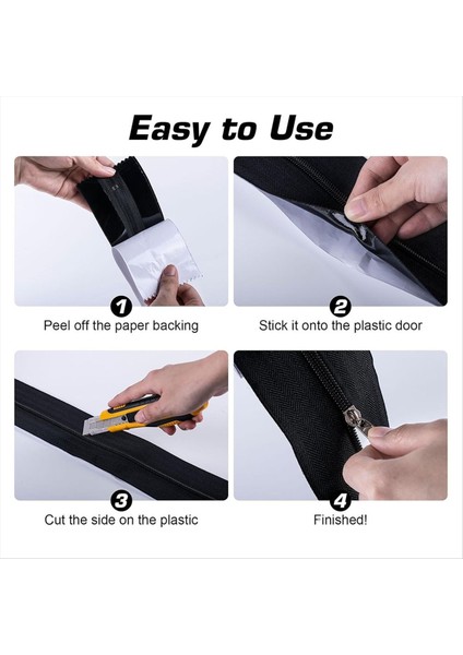 Sabak ve Çubuk Fermuar 7ft Ağır Hizmet Tipi Kendi Kendine Yapışkan Fermuar Toz Bariyerleri Için Çift Taraflı Fermuar Çadır Kapı Fermuar (Yurt Dışından) fiyatları