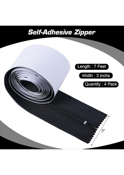 Sabak ve Çubuk Fermuar 7ft Ağır Hizmet Tipi Kendi Kendine Yapışkan Fermuar Toz Bariyerleri Için Çift Taraflı Fermuar Çadır Kapı Fermuar (Yurt Dışından) modelleri