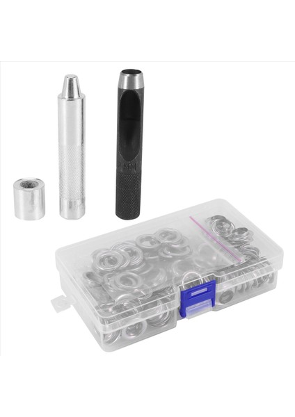Grommet Tool Kit Grommet Ayar Aracı 100 Set Grommets Gözetleri (1/2 Inç Çap) Kıyafetler ve Kuyruğu Yumruk Die Aracı (Yurt Dışından) modelleri