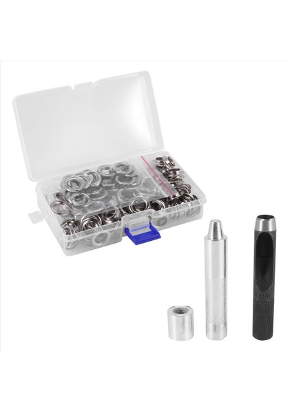 Grommet Tool Kit Grommet Ayar Aracı 100 Set Grommets Gözetleri (1/2 Inç Çap) Kıyafetler ve Kuyruğu Yumruk Die Aracı (Yurt Dışından) fırsatları