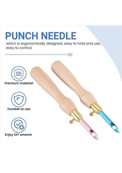 17 Adet Yumruk Iğne Kiti Yumruk Iğne Nakış Kitleri Ayarlanabilir Yumruk Iğne Aleti Ahşap Sap Nakış Kalemi (Yurt Dışından) indirimleri