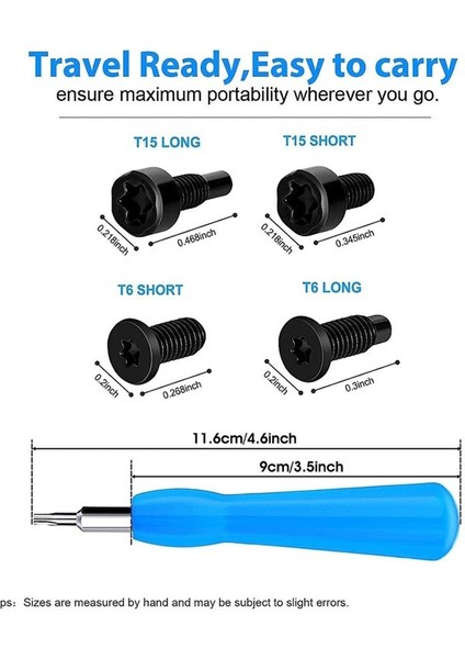 Yedek Kapı Zili Mavi Tornavida T6 T15 &amp + 20PCS Kapı Zili Vidaları Kapı Zili Güvenlik Vidası Seti (Yurt Dışından) fırsatları