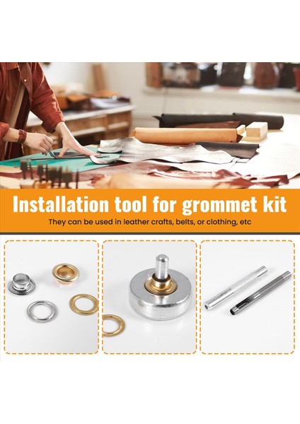 100 Set 1/4 Inç Grommet Kit Gromets Gözetleri 3 Adet ile Takım Kiti Takma Kiti 2 Renk (Yurt Dışından) indirimleri