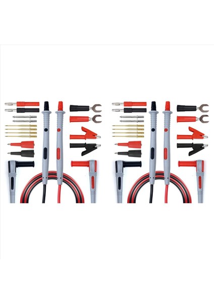 4x P1503B Multimetre Test Kuarları Kiti Timsah Klipsleri ile Dijital Multimetre Kurşunları Değiştirilebilir Multimetre Probları Ipuçları Set (Yurt Dışından)