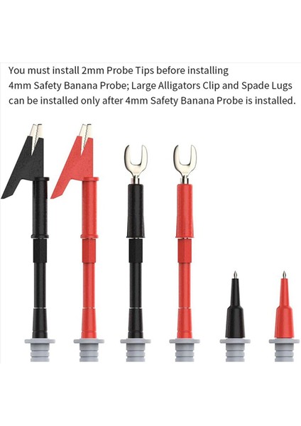 4x P1503B Multimetre Test Kuarları Kiti Timsah Klipsleri ile Dijital Multimetre Kurşunları Değiştirilebilir Multimetre Probları Ipuçları Set (Yurt Dışından) modelleri