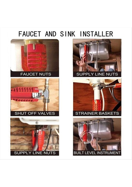 Çok Işlevli Lavabo Anahtarı Su Boru Musluğu Banyo Mutfak Tesisat Sıhhi Tesisat Sıcak Su Anahtarı Onarım Aracı (Yurt Dışından) indirimleri